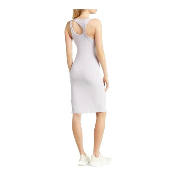 Zella Interlude Rib Cutout Bodycon Dress in Lilac - Picture 2 of 9